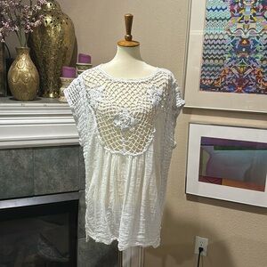 Free People Crochet Tunic Top